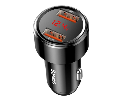 Ładowarka i akumulator BASEUS Magic 2xUSB QC3.0 45W czarna CCMLC20A-01